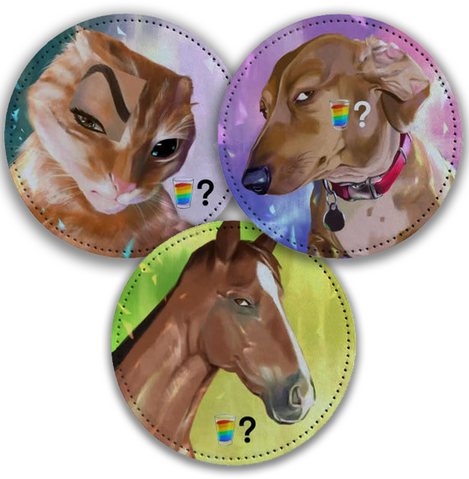 Coaster for your Gay Little Drink? (PU leather coasters)