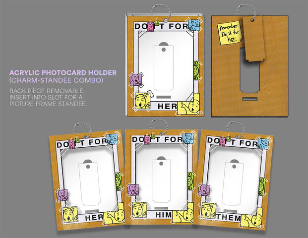 Photocard holder charm-standees