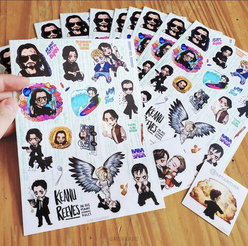 Keanu Reeves sticker sheet