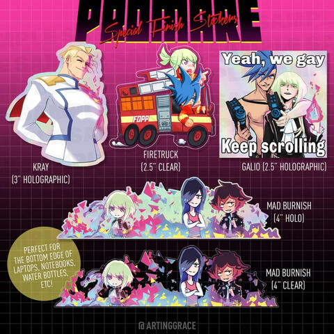 Promare sticker set